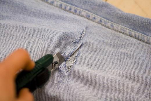 wie man Jeans schneidet
