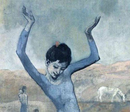 "Mädchen am Ball", ein Bild von Picasso: die Geschichte der Schöpfung und der Handlung