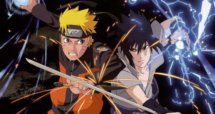 Serie, in der Naruto mit dem Sasuke kämpft
