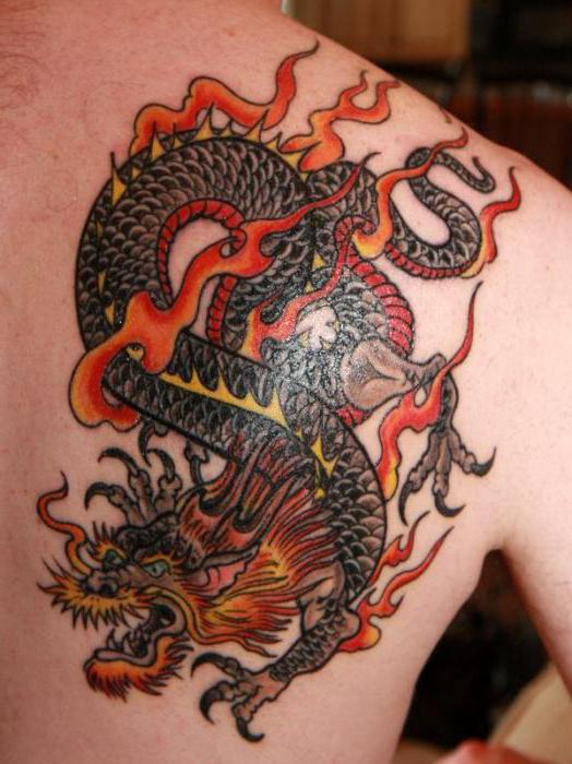 Dragon Tattoo auf der Schulter: Wert und Optionen