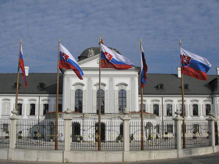 Die Flagge von Slowakei Foto